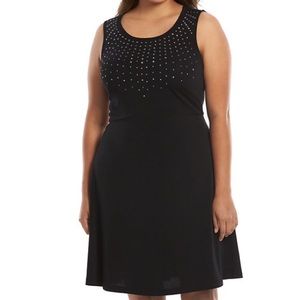 Apt. 9 soft fit & flare sleeveless nailhead trimmed dress